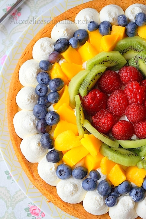 Tarte aux fruits sur sablé breton