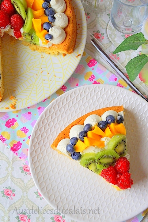 Tarte aux fruits rouges sur sablé breton