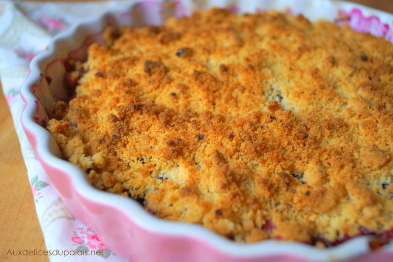 Crumble pommes myrtilles (recette facile)