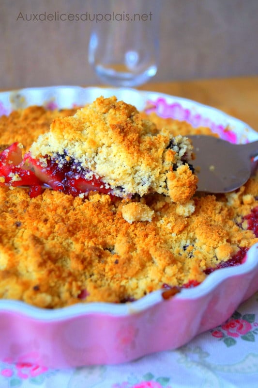 Crumble pommes myrtilles (recette facile)