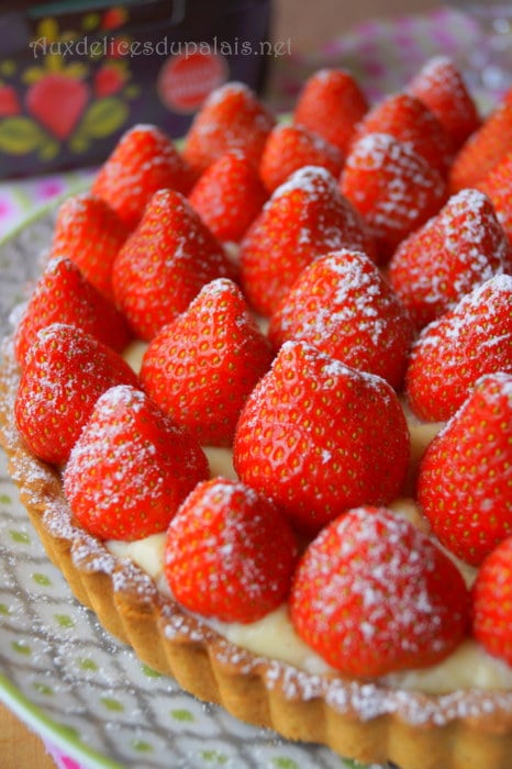 tarte aux fraises et crème pâtissière 