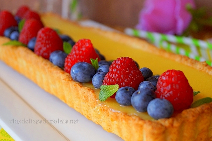 Tarte au citron et fruits rouges facile