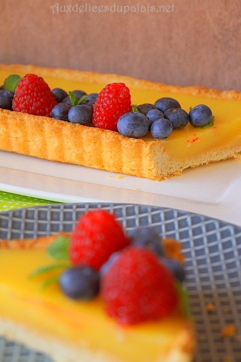 Tarte au citron et fruits rouges facile