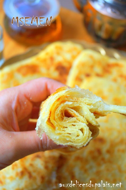 Msemen crêpe marocaine (recette pas à pas en images)