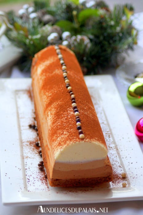 Bûche 3 trois chocolats (Recette Valrhona)