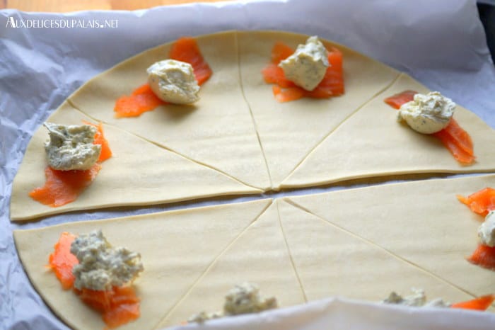 Croissant au saumon fumé apéro facile