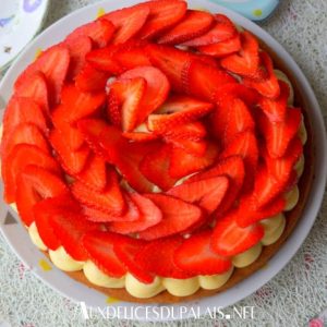 Tarte aux fraises sur sablé breton