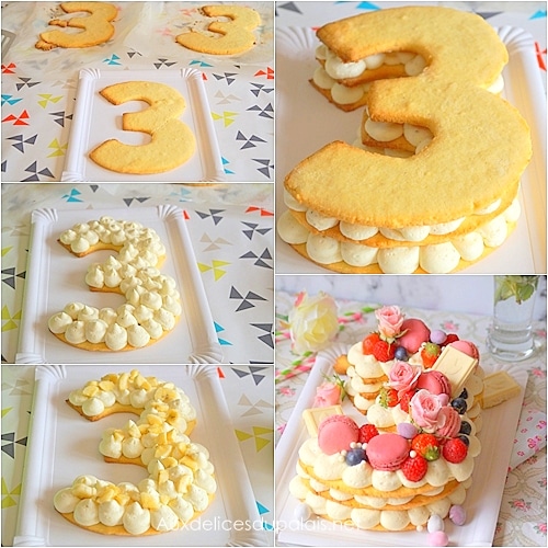 Number cake, gâteau d'anniversaire 