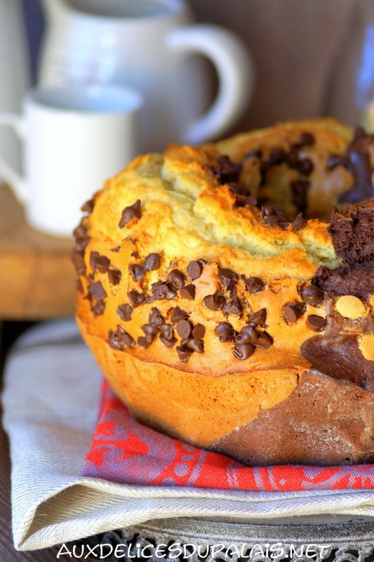 Mouskoutchou, gâteau au chocolat bicolore