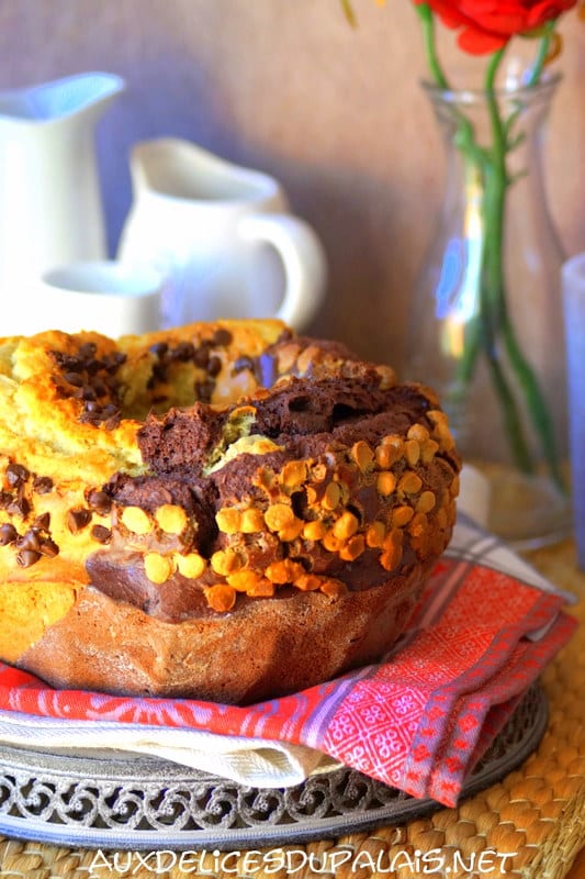 Mouskoutchou, gâteau au chocolat marbré