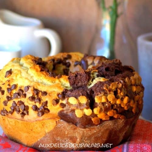 Mouskoutchou, gâteau au chocolat bicolore