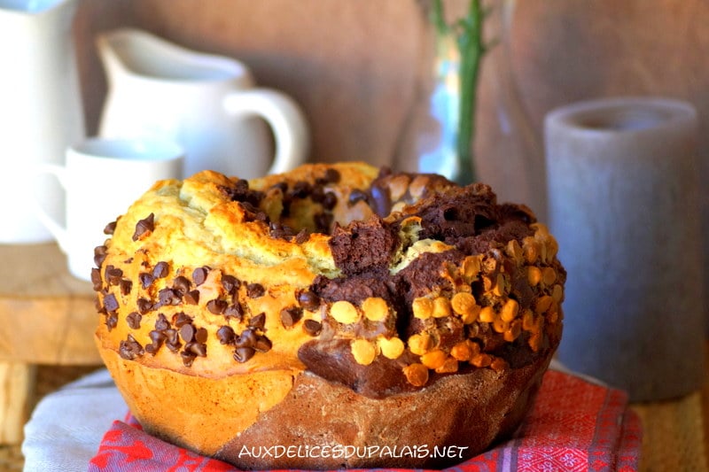 Mouskoutchou, gâteau au chocolat bicolore