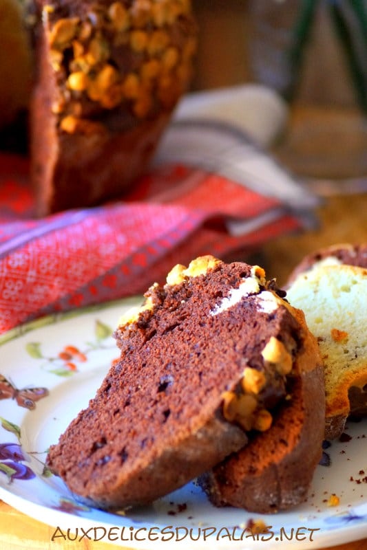 Cake bicolore au chocolat