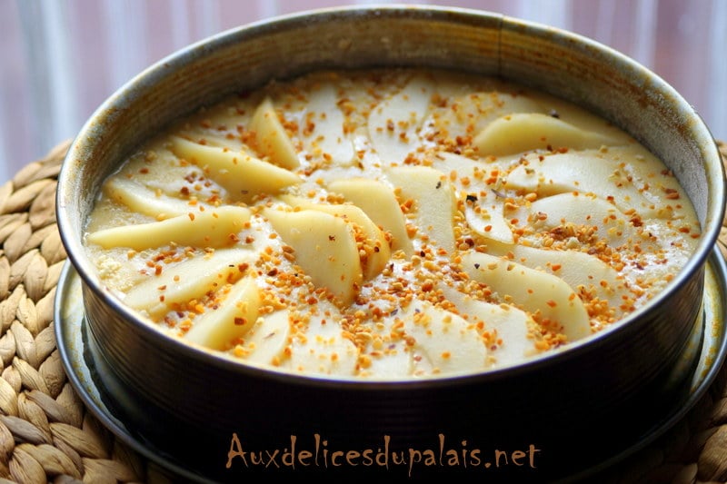 Gâteau moelleux aux poires et amandes