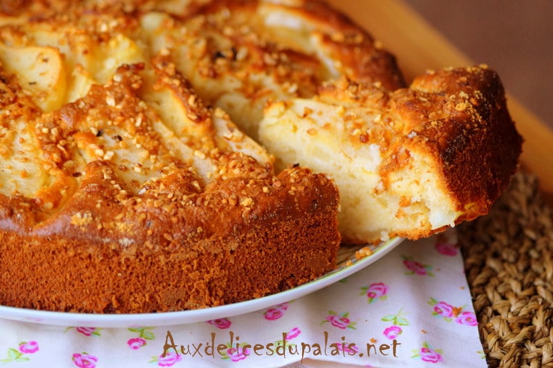 Gâteau moelleux aux poires et amandes