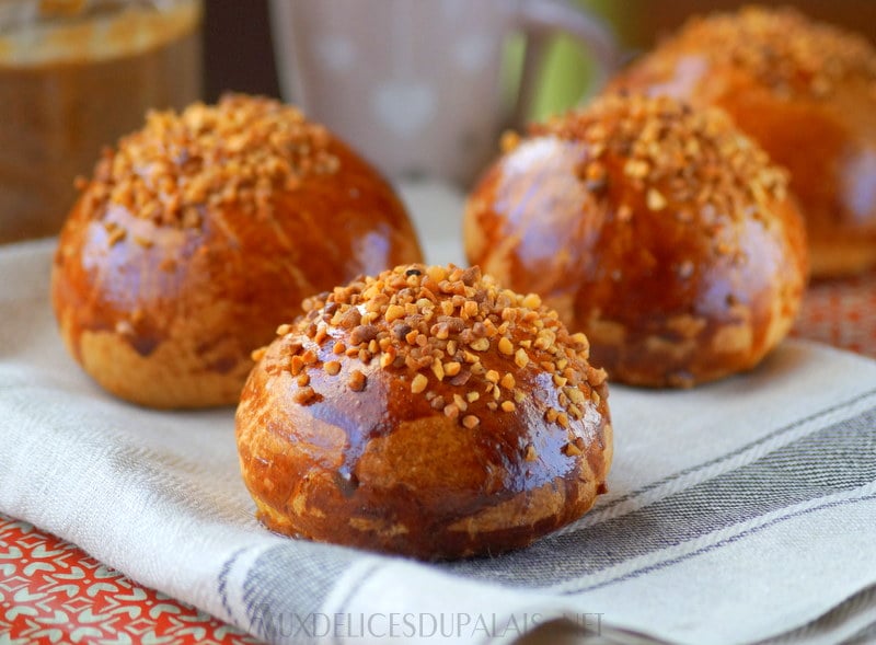 Brioche fourrée au praliné