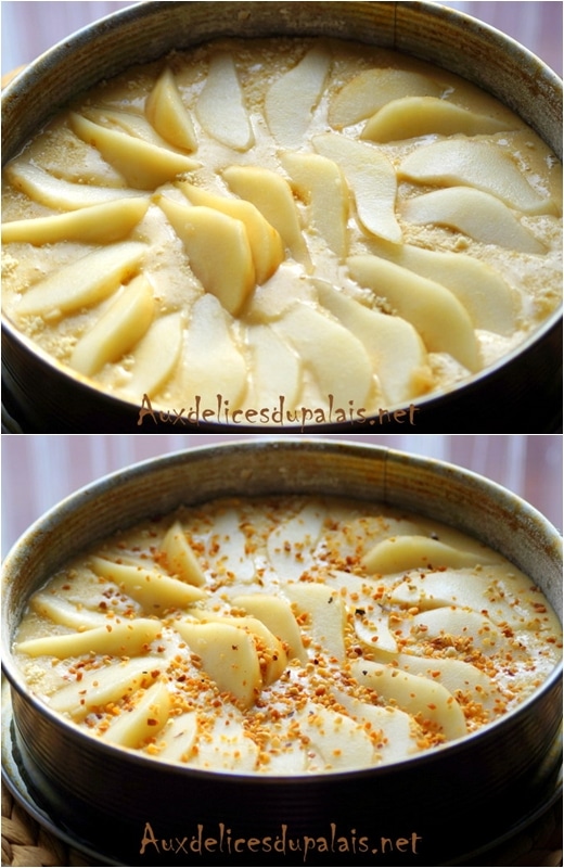 Gâteau moelleux aux poires et amandes