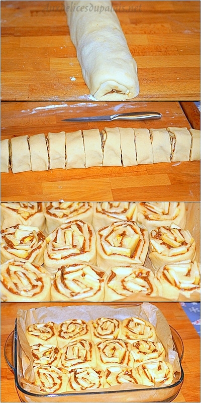 Recette brioche roulée aux pommes et cannelle