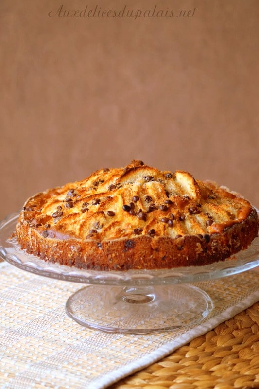 Gâteau au yaourt, pommes coco et chocolat