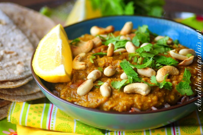 Dhal, curry de lentilles corail au lait de coco