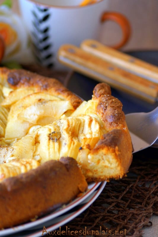 Tarte aux pommes briochée