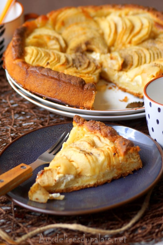 Tarte briochée aux pommes et mascarpone