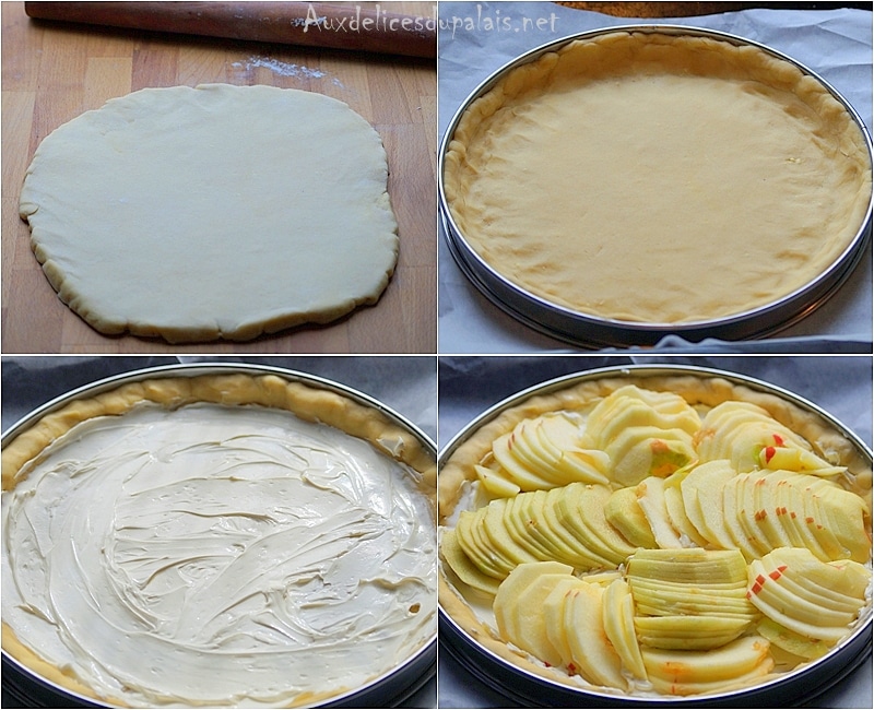 Tarte briochée aux pommes et mascarpone