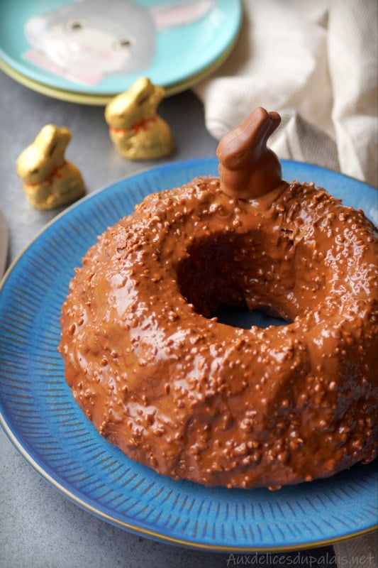 Bundt cake au chocolat glaçage rocher