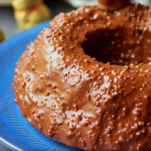 Bundt cake au chocolat glaçage rocher