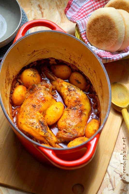 Cuisses de poulet et pomme de terre au four