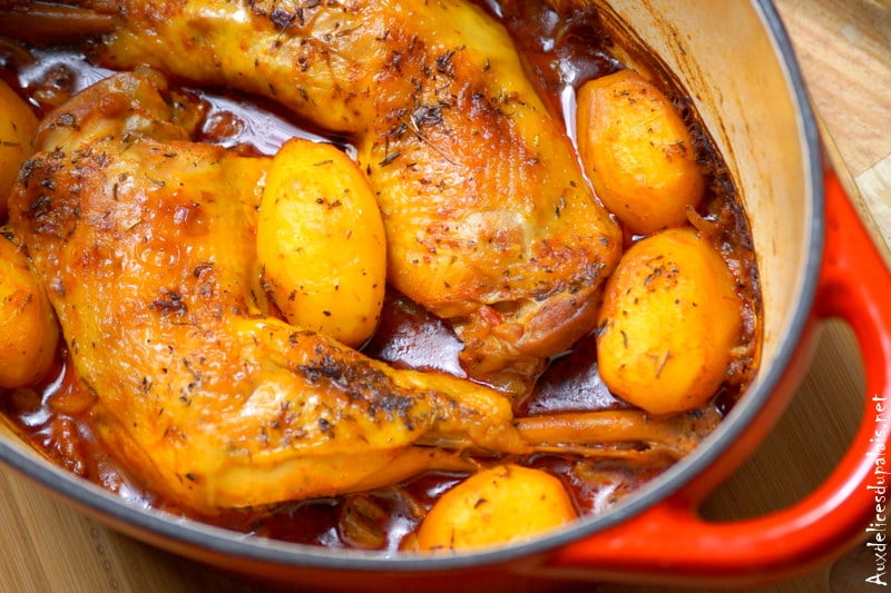 Recette Cuisses de poulet et légumes rôtis au four (facile, rapide)