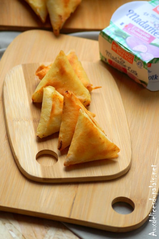 Brick au fromage frais échalote ciboulette et saumon fumé