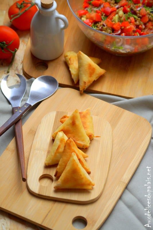 Briouates au fromage frais et saumon fumé