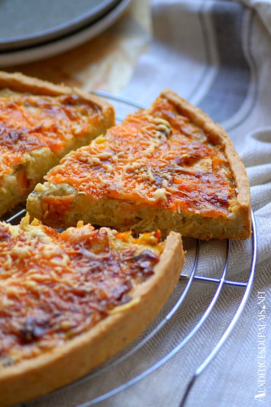 Quiche aux poireaux et saumon fumé