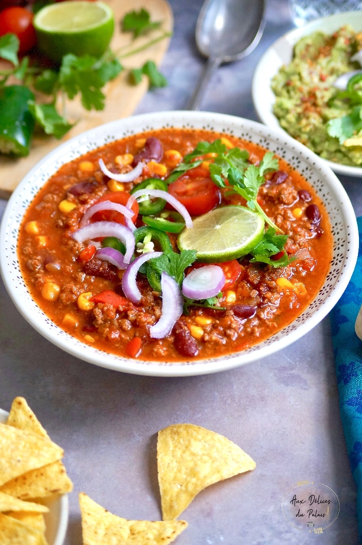 Soupe mexicaine aux haricots rouges (taco soup)