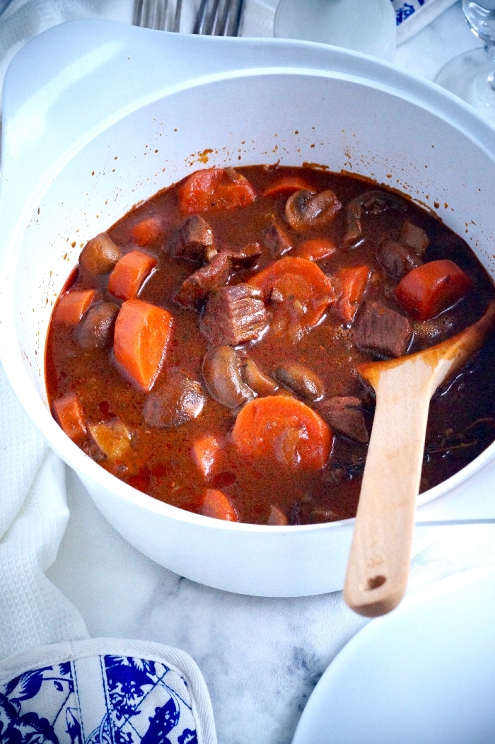 Boeuf bourguignon sans alcool facile