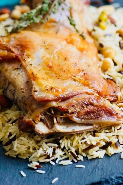 Épaule d’agneau rôtie au four au thym