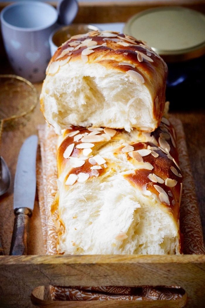 Brioche moelleuse au fromage blanc à mie filante