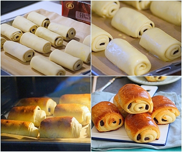 Petits pains au chocolat ou chocolatines au robot - recette facile