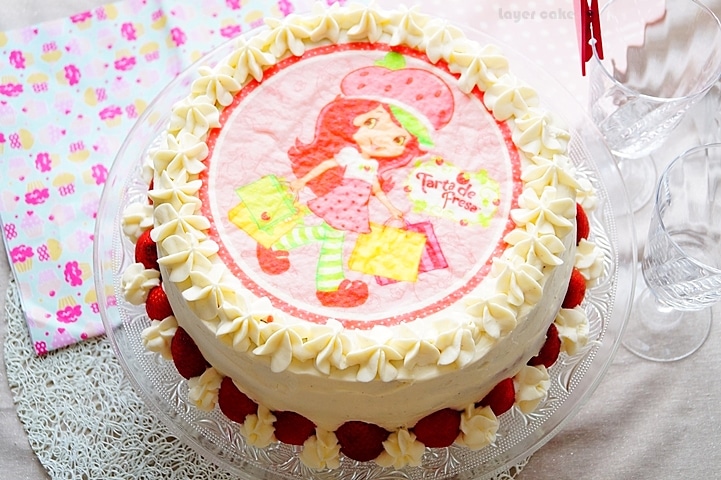 Layer cake aux fraises (Gâteau d'anniversaire)