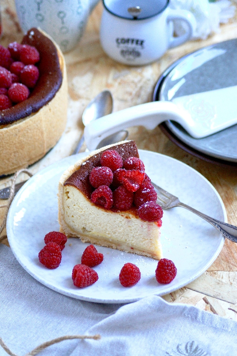 Tarte au fromage blanc alsacienne aux framboises