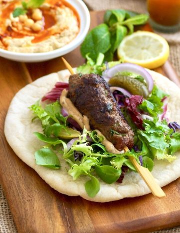 Pain pita Kefta (sandwich libanais)