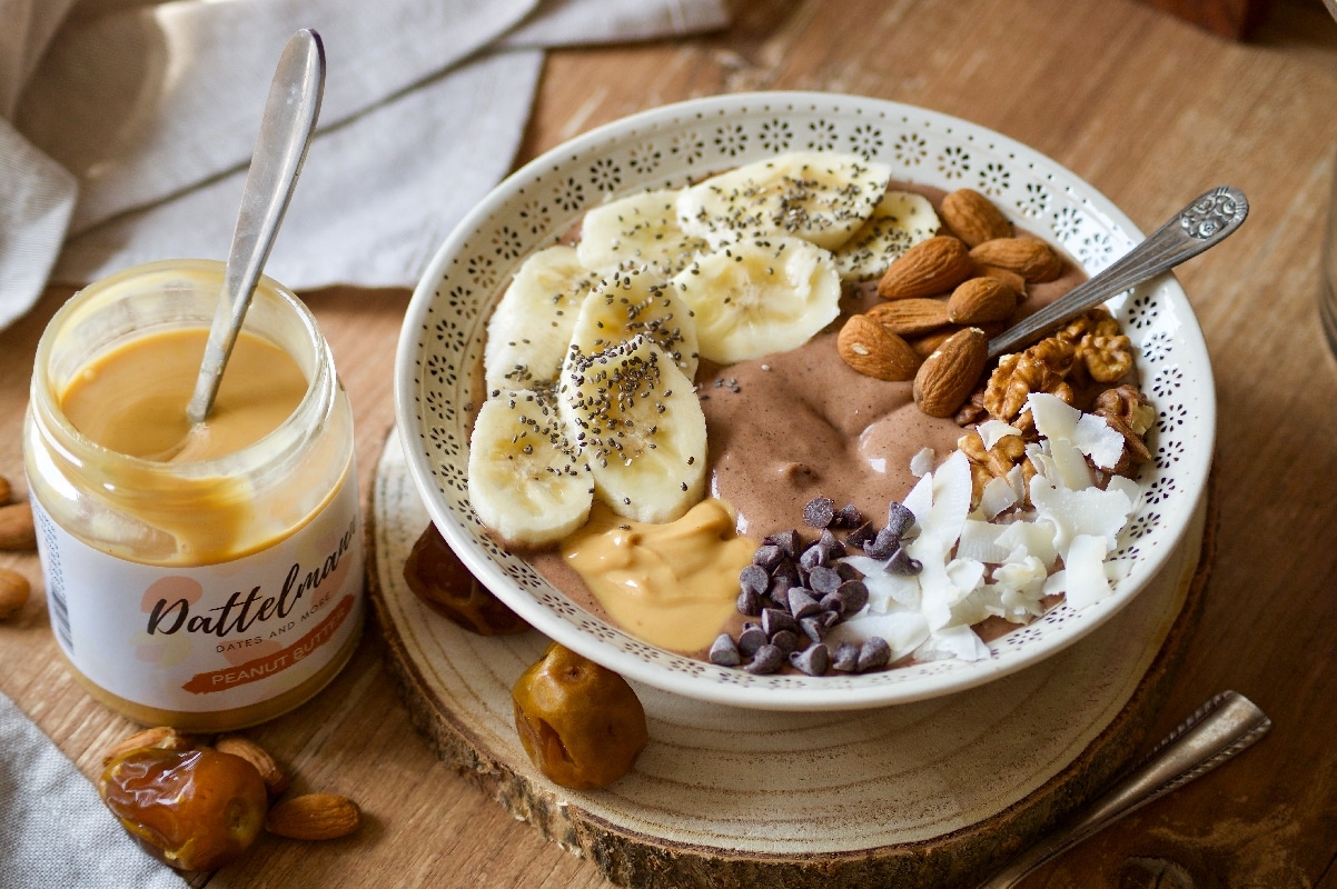 smoothie bowl chocolat beurre de cacahuètes