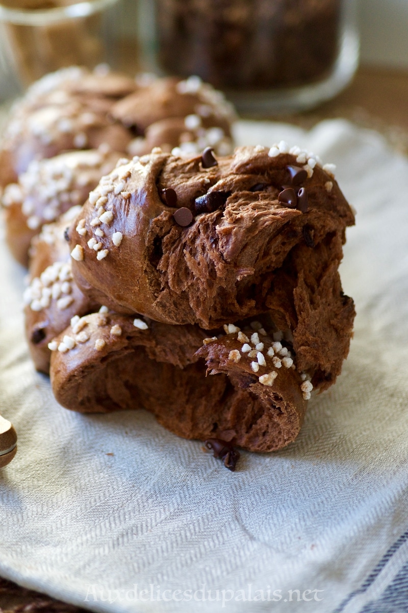 brioche double chocolat à mie filante