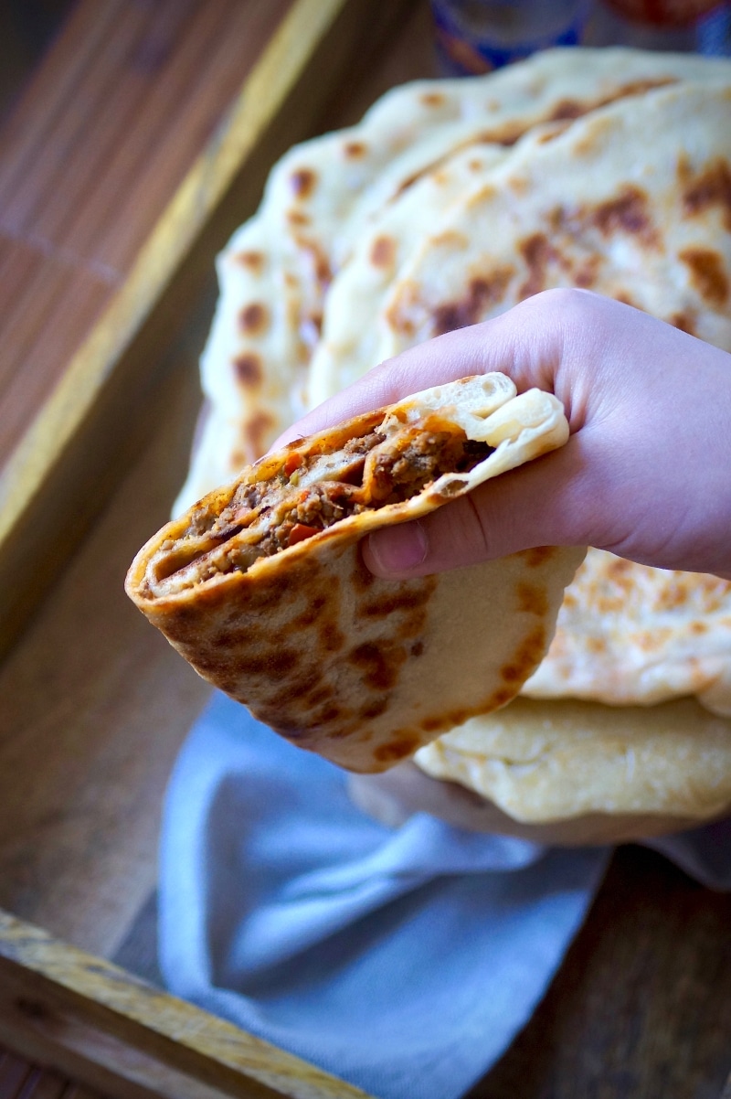 recette naan pain indien à la viande hachée