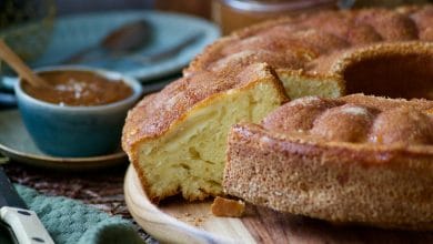 Mouskoutchou aux pommes et caramel au beurre salé