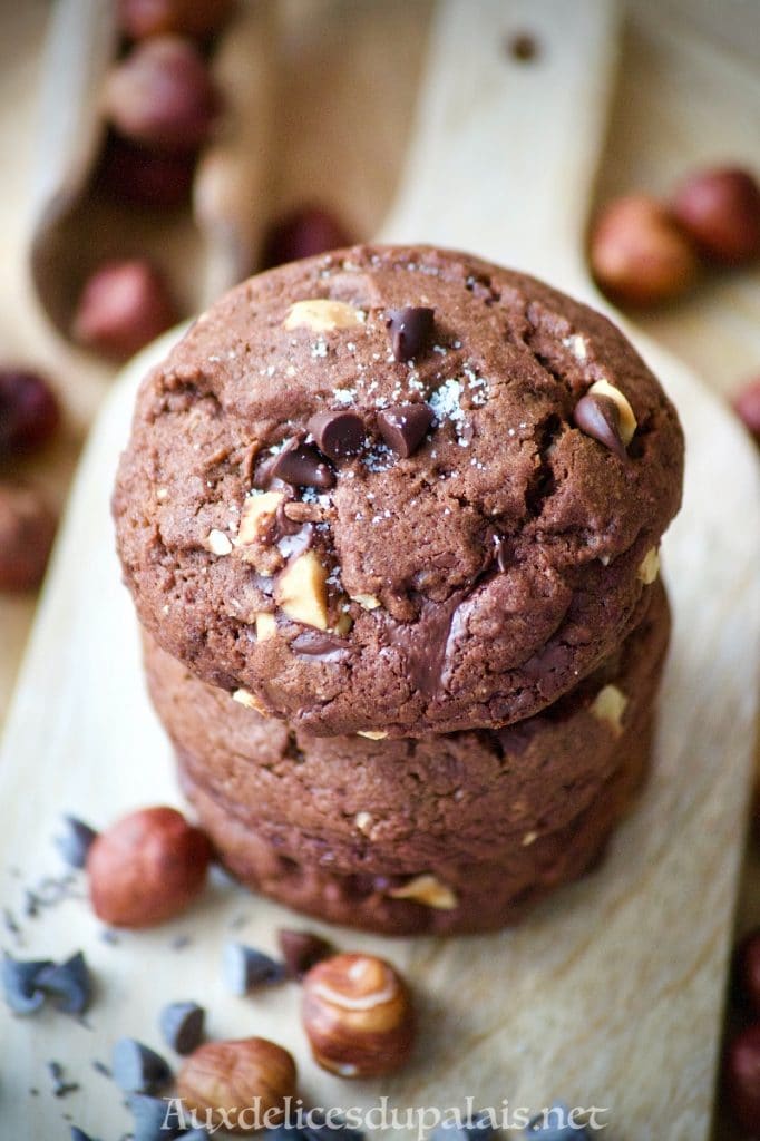 Cookies double chocolat noisettes (la meilleure recette)