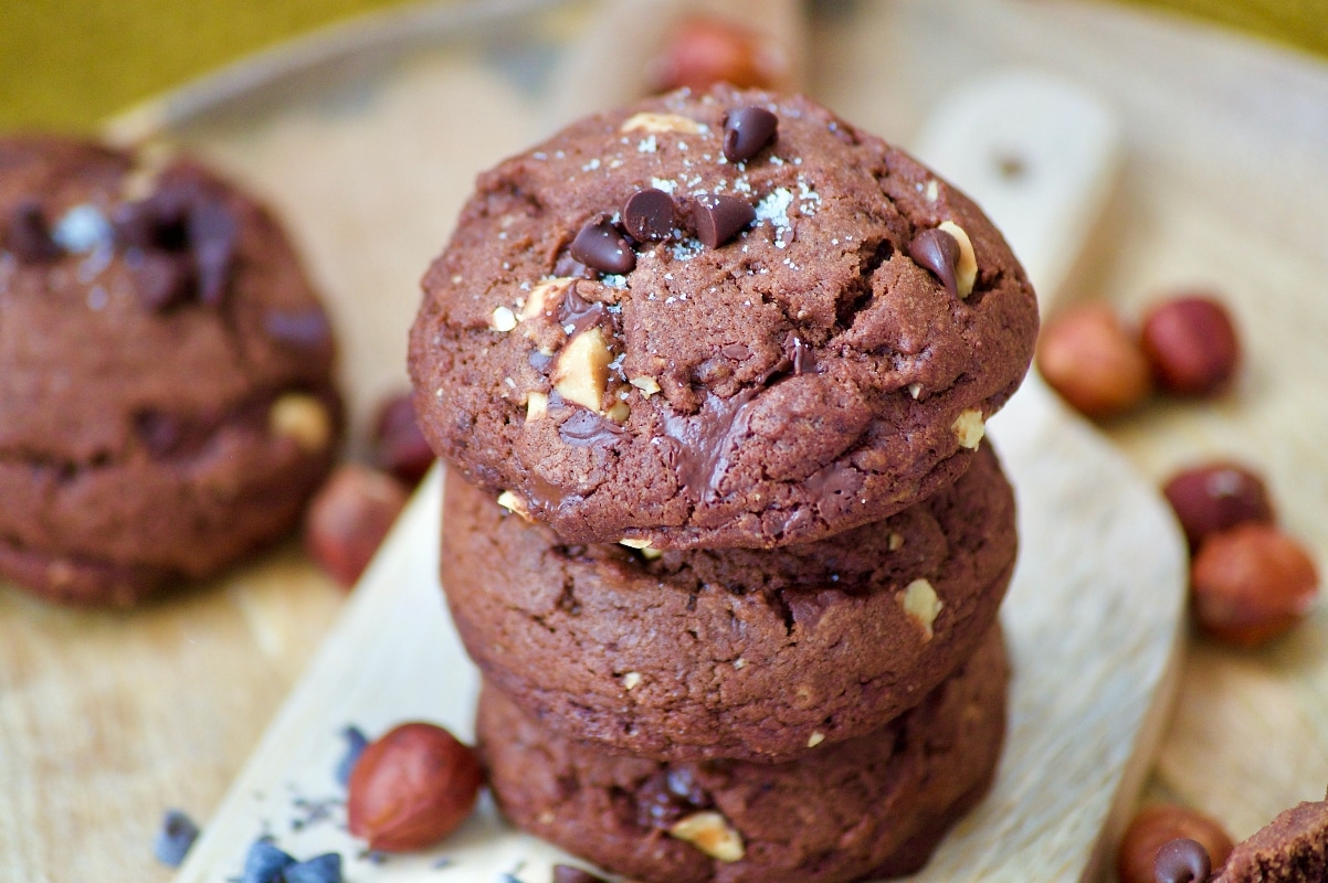 Cookies double chocolat noisettes (la meilleure recette)