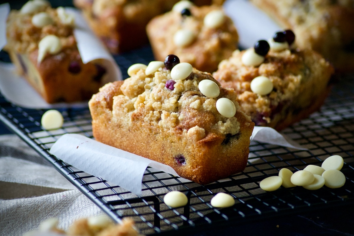 Crumble cake aux myrtilles (Crumbcake)