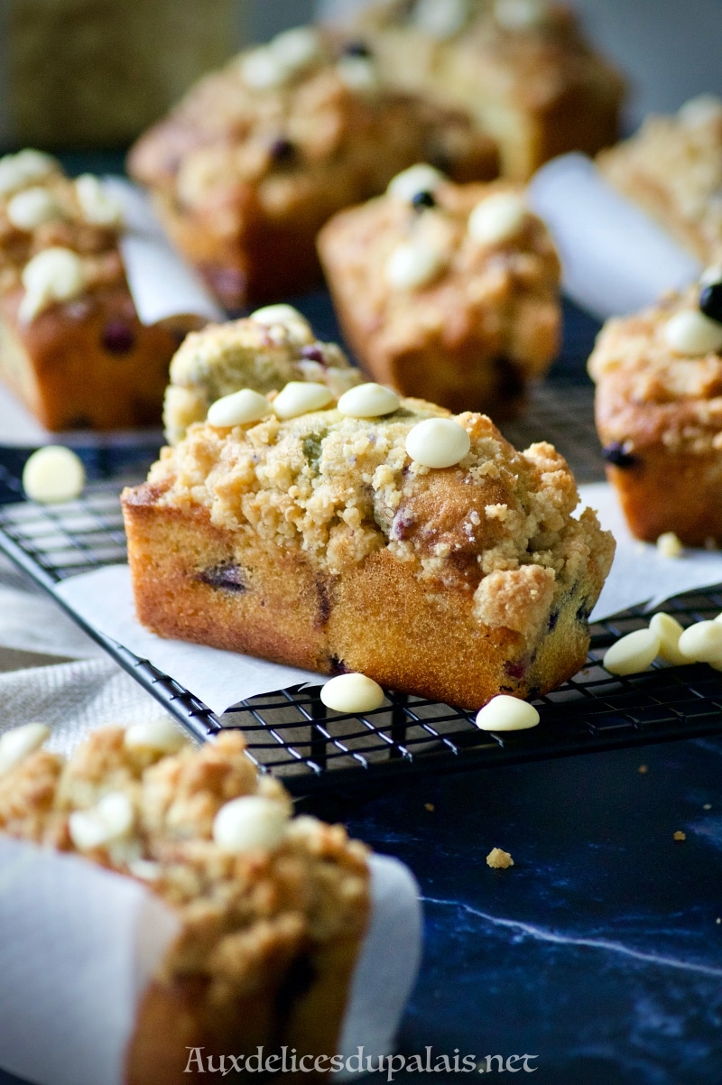 mini cake aux myrtilles et chocolat blanc 